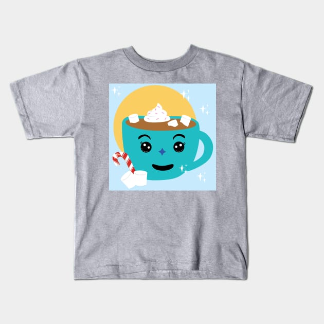 Holiday Hot Cocoa Kids T-Shirt by Edofest